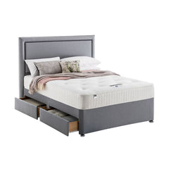 Silentnight 1400 Pocket Ortho Mattress & Slate Grey 4 Drawer Divan, Super King