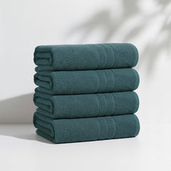 Pack of 4 Large Bath Towels 80×160cm – 100% Cotton, 500GSM Thick, Super Soft & Highly Absorbent, Quick Dry Luxury Bathroom Towels for Home & Everyday Use
