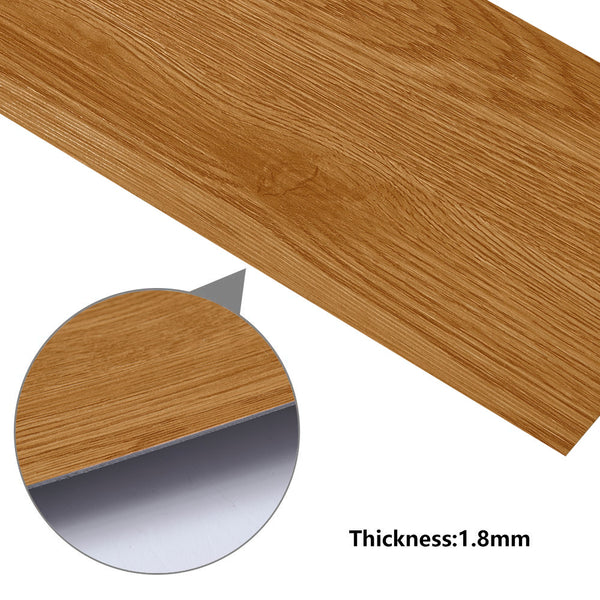 Self Adhesive Vinyl Flooring, Floor Planks with Wood Effect, 36pcs Waterproof PVC Floor Tiles for Bathroom Kitchen and All Flat Floor, Stick On Floor Tiles, 91.5x15.2cm 5m²