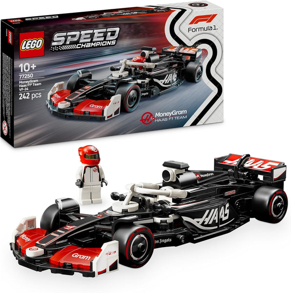 LEGO Speed Champions Ferrari SF-24 F1 Race Car Toy - Model Kit W/A Formula 1 Driver Minifigure - Gift for 10+ Year Old Boys, Girls & Adult Motorsport Fans - Christmas Treat - 77242