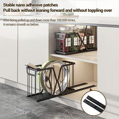 Pull Out Cabinet Organizer, Kitchen Storage Rack, Pull Out Drawers for Countertop and Cabinet, Sliding Rack, Ideal for Kitchen Miscellaneous Items, Available in 1pc or 2pcs Set