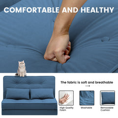 Folding Sofa Bed Adjustable Lazy Tatami Sofa Convertible Floor Couch 5 Levels Adjustable Backrest Lounge Chaise for Living Room Bedroom Guest Room