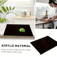 One Acrylic Cutting Board Designed for The Kitchen, Featuring A Non-Slip Surface And Easy-to-Clean Edge Lip for Protecting Countertops And Saving Space. It's Perfect for Chopping, Slicing, And Dicing.Making It An Essential Tool for Cooks.