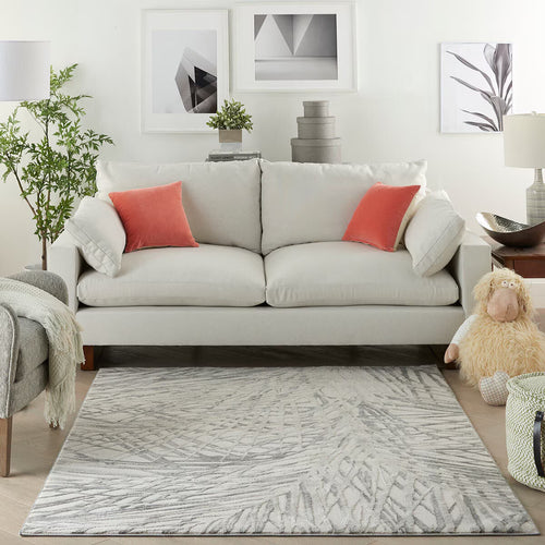 Rustic Textures Ivory & Grey Rug, 160 X 221 Cm