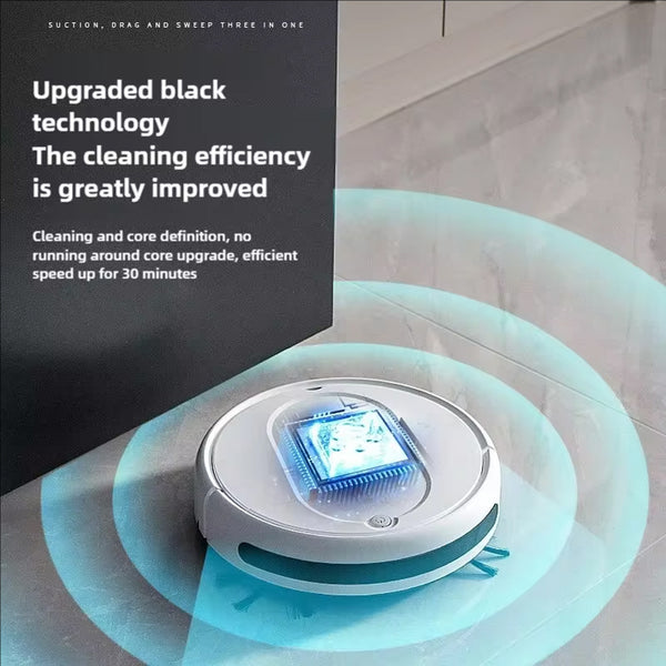 4 Motor Powerful Robot Vacuum and Mop Self Cleaning Station Uses Only Water for Strong Scrubbing and Suction
