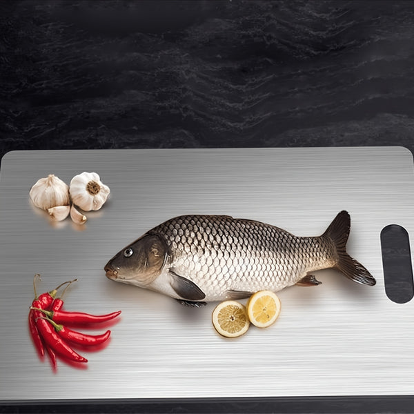 Set of 3 Stainless Steel Cutting Boards for The Kitchen, Easy to Maintain, Available in Three Sizes, Ideal for Chopping Various Vegetables