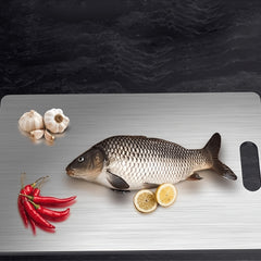 Set of 3 Stainless Steel Cutting Boards for The Kitchen, Easy to Maintain, Available in Three Sizes, Ideal for Chopping Various Vegetables