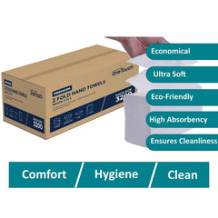 Paper Hand Towels Z fold tissues Multi Fold Premium Quality PACK 2 PLY 3200, Bulk Large Value Pack Hand Towels