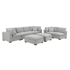 Thomasville Grey Fabric 8 Piece Modular Sofa