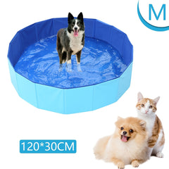 Foldable Dog Paddling Pool Pet Cat Swimming Pool Indoor/Outdoor Collapsible Summer Bathing Tub Shower Tub for Spring Outdoor Shower Play in Water