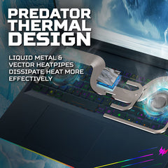 Acer Predator Helios 18 AI, Intel Core Ultra 9, 64GB RAM, 1TB SSD NVIDIA Geforce RTX 5090, 18 Inch Gaming Laptop, NH.QVWEK.005