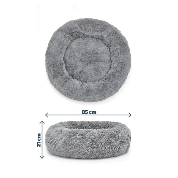 Calming Plush Donut Pet Bed