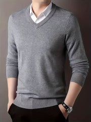 100% Cashmere Men'S Sweater Perfect for Casual Comfort Business Layering The Fabric Is Soft Exceptionally Warm
