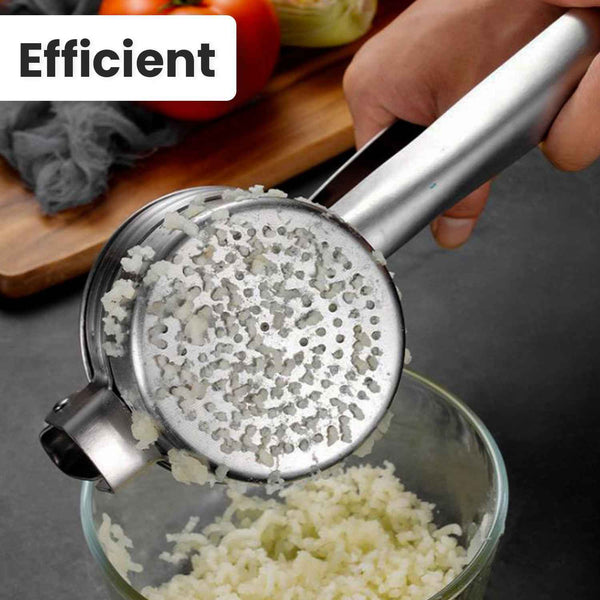 AEX Stainless Steel Potato Ricer Manual Potato Masher Kitchen Vegetable Press Tool for Smooth Mashed Potatoes Dishwasher Safe Silver