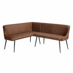 Indus Valley Henley Brown Corner Bench Set, Left Hand Facing