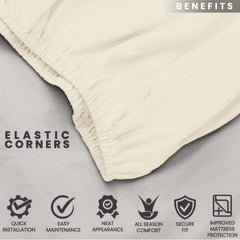 1pc Extra Deep Fitted Sheet, All seasons Bedding Ultra Soft Breathable Microfiber, Wrinkle-Free, Machine Washable, Hotel Quality All Sizes Available