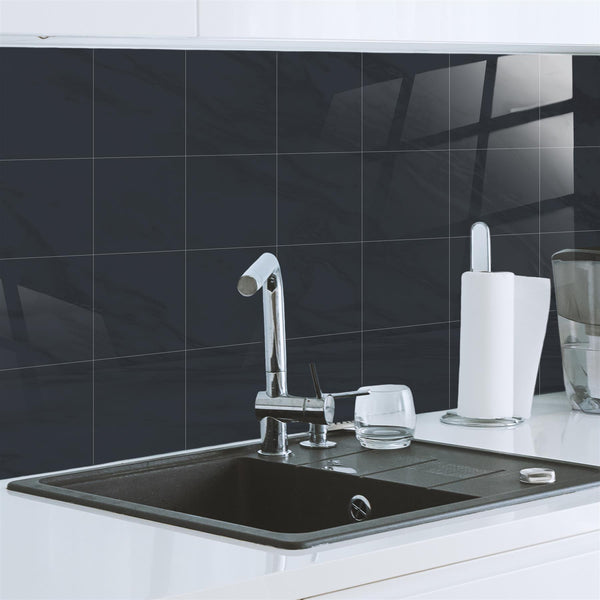WALPLUS 24pcs Glossy Tile Stickers for Kitchen 15x15cm (6