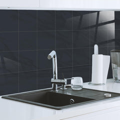 WALPLUS 24pcs Glossy Tile Stickers for Kitchen 15x15cm (6