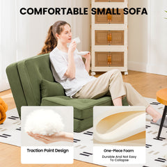 Folding Sofa Bed Adjustable Lazy Tatami Sofa Convertible Floor Couch 5 Levels Adjustable Backrest Lounge Chaise for Living Room Bedroom Guest Room