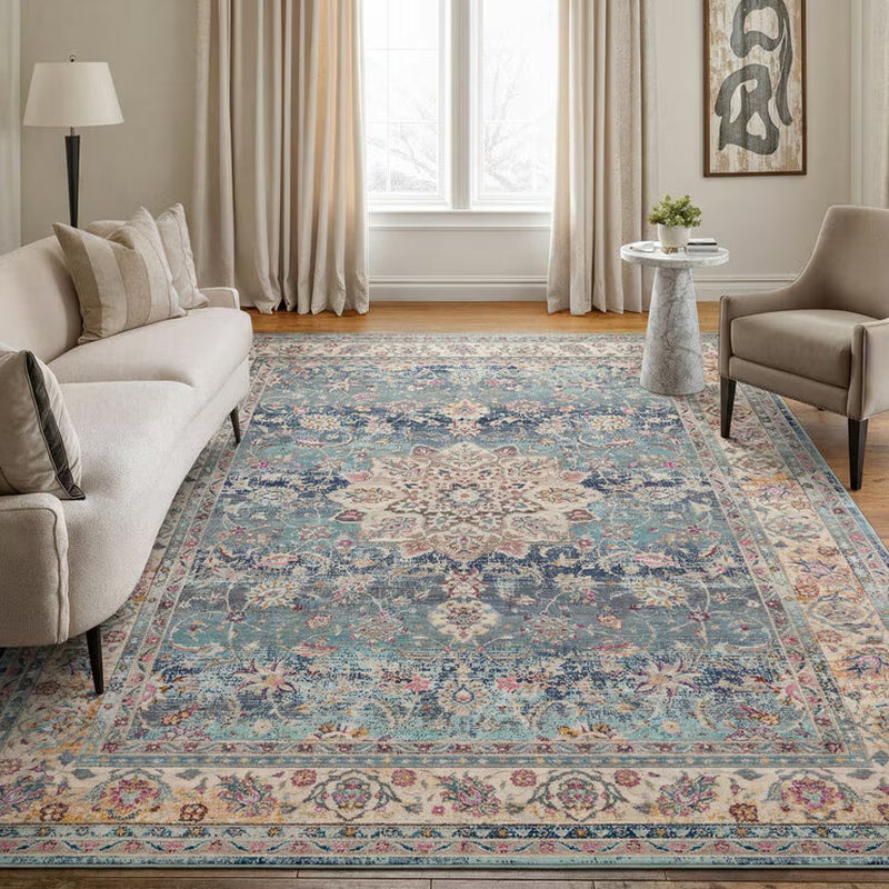 Concept Looms Vintage Kashan Blue Rug, in 3 Sizes