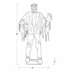 7.5Ft Halloween Animated Monster