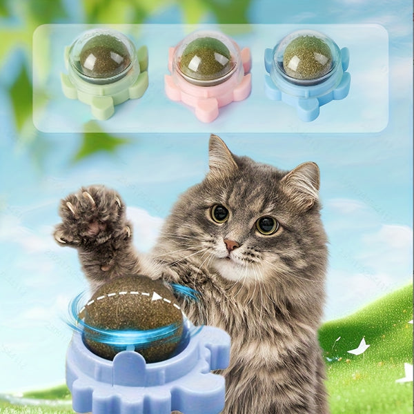 3pcs Interactive Rattan Cat Toy, Ball-Shaped, Chew And Play, Dental Health And Teeth Cleaning | Indoor Cats, All Breeds | Natural Rattan Material, Cat Plaything|Interactive Cat Toy|Durable Cat Toy, Without Battery