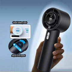 1 Rechargeable Handheld Fan - Portable Handheld Fan - High-Speed Adjustable USB Charging Fan, 100 Speed Regulation, Compact Face Cooling Fan for Indoor/Outdoor Use, Comes with a Hanging Rope, Handheld Cooling Fan | Stylish Handheld Fan