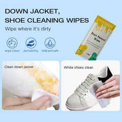 Stain Removal Wipes – 30 Individually Wrapped Cleaning Sheets, Portable Instant Stain Cleaner for Fabric & Surfaces