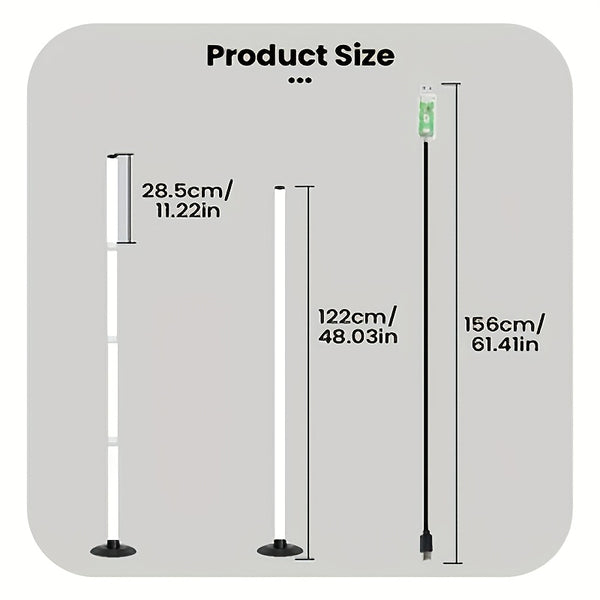 Smart LED Floor Lamp RGBICB Mood Ambient Light Modern Minimalist Backlight with Dual Control via App/Remote | Home Office Decorative Bedside Lamp for Gaming Room, Study, Holiday Birthday Gift, Halloween Christmas Decoration
