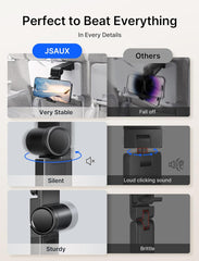 JSAUX Airplane Travel Essentials, Airplane Phone Holder, 360 Degree Rotation Phone Holder, Travel Accessories for Flying, Hands Free for Plane Flying