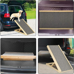 Dog Stair Ramp 70 * 35cm Adjustable Heights Pet Dog Non-Slip Puppy Ramp