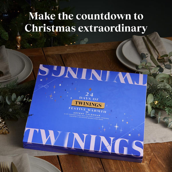 Twinings Advent Calendar 2025 Premium Tea Selection, 24 Delightful Green & Herbal Infusion Tea Bags