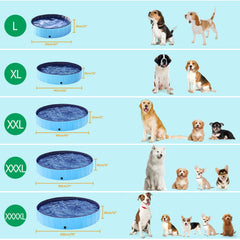 Costoffs Pet Pool Foldable Dog Swimming Pool, Pet Pool Portable Bathing Swimming Tub for Garden/Beach/Yard/Home, L/XL/XXL/XXXL, Blue/Grey/Black/Ocean Blue