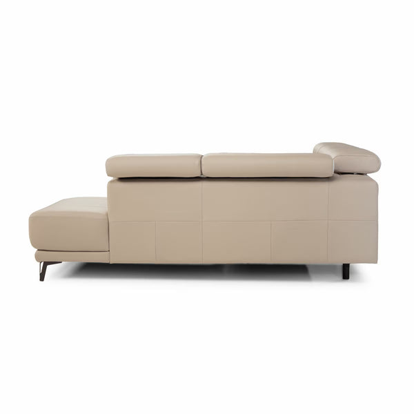 Nicoletti Charleston Beige Leather Power Reclining Corner Sofa with Chaise in 2 Configurations