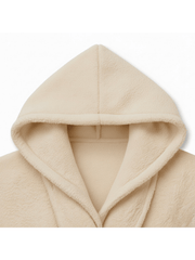 Luxury 100% Cotton Hooded Bathrobe | Soft Terry Towel Material Premium | One Size That Fits All Absorbent & Comfortable Robe for Men & Women Robe for Bathroom, Spa & Home