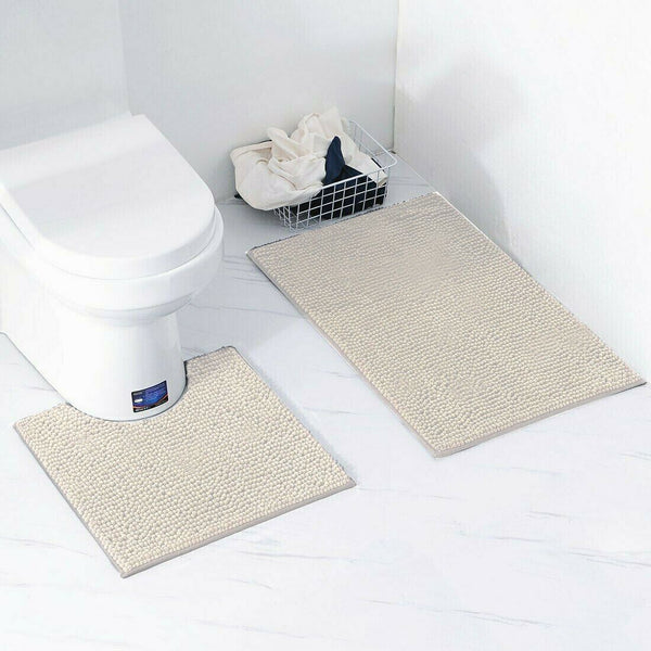 2-Piece Loop Bath Mat Set – Soft, Absorbent, and Quick-Drying Bathroom Mats with Non-Slip Backing for Safe, Comfortable, and Stylish Everyday Use