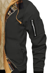 Pearson OBM Men'S Winter New Korean-Style Hooded Jacket, a Casual And Trendy Outerwear, Solid Color, Formal Style, with Zipper Details