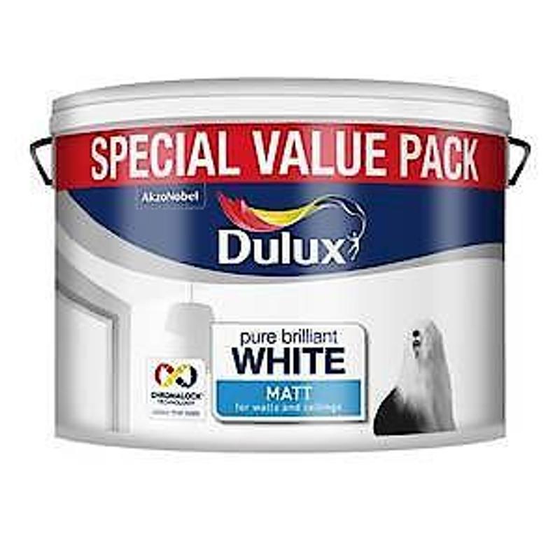 Dulux Matt Paint | Pure Brilliant White | Economy Tub | 7 Litre