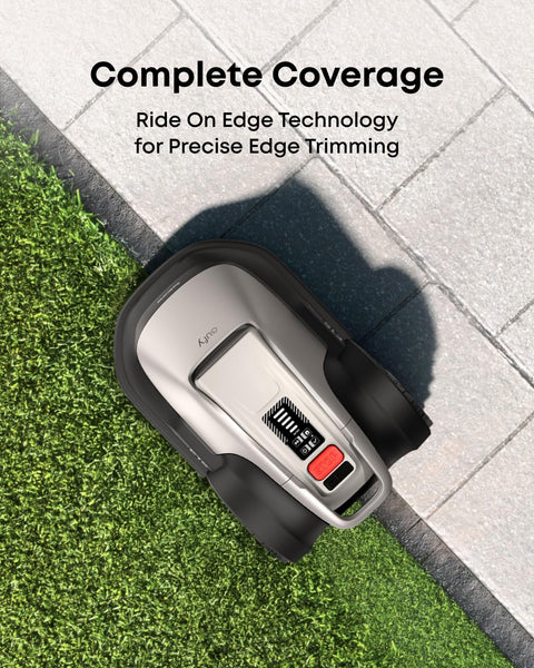 Eufy E15 Robot Lawnmower, No Boundary Wire, No RTK, No Signal Problems, Hands-Free Auto-Mapping, for Gardens up to 800 M², Truevision Technology, Precise Edge Trimming, Accurate Obstacle Avoidance