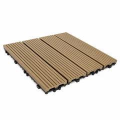 Golden Select Light Brown WPC Deck Tiles - 0.72M² per Pack