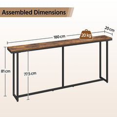 Costoffs Console Table Entryway Table, Modern Long Sofa Table Simple Wooden Side Table for Hallway Living Room Home Office, Furniture for Home, Rustic Brown
