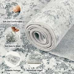 1pc Hallway Runner Rug Non Slip Carpet Runners 80x300cm Modern Abstract Hall Runner Carpet Runner Washable Kitchen Rugs for Hallway Entryway Kitchen Bedroom