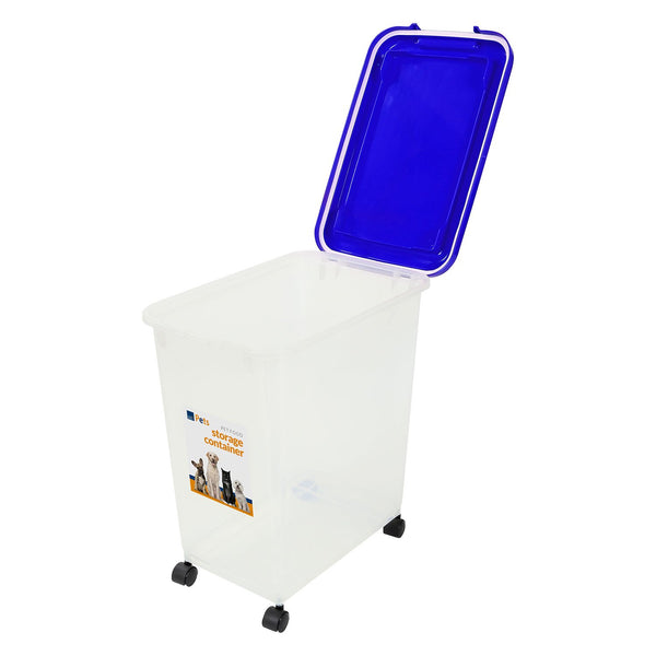 Taylor & Brown 3-Piece 50L Airtight Pet Food Storage Container Combo with Scoop and Treat Box for Dog Cat and Bird Food, Keep Pests Out, Translucent Body, Easy Mobility