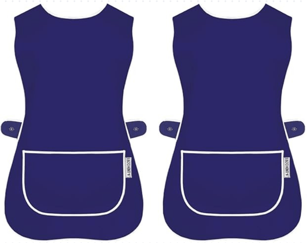 Pack of 2 Tabard Apron | Aprons for Men, Women, and Ladies | Professional Cooking Aprons with 2 Pockets | Adjustable Kitchen Apron for Baking, BBQ, Grilling, Gardening, Crafting, Cleaning, Painting, Barista, Restaurant Work | Cute & Stylish Gift Apron for