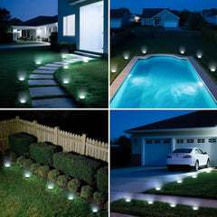56LED 40LED Solar Ground Lights, 7/5-Pack Solar Statue Lights, IP44 Outdoor Decorative Lights, Upgraded LED Flat Landscape Lighting, Suitable for Outdoor Pathways, Gardens, Courtyards, And Driveways