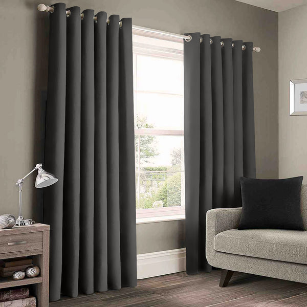 2pcs Full Blackout Curtains, 100% Polyester Fabric, Privacy Protected, Sound proof, Energy saving Grommet Top Curtains for Bedrooms, Living Room, Home Decor & Room Decor