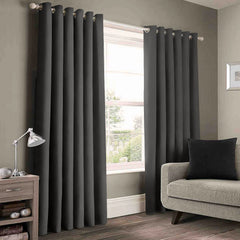 2pcs Full Blackout Curtains, 100% Polyester Fabric, Privacy Protected, Sound proof, Energy saving Grommet Top Curtains for Bedrooms, Living Room, Home Decor & Room Decor