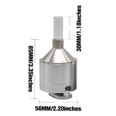 Metal Powder Hand Spice Mill Funnel Food Container Kitchen Tools Herb Grinder Hand Crusher with Glass Snuff Bottle
