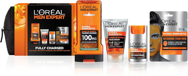 L'Oréal Paris Men Expert Alive & Kicking Gift Set for Him, Energising Face & Body Skincare Routine, Gift Set for Men