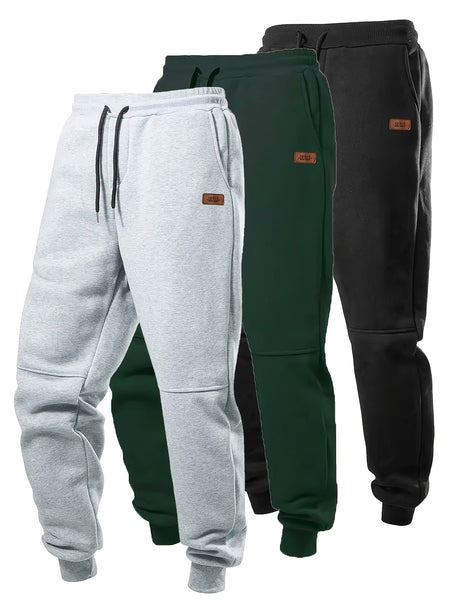 3pcs 3-Pc Men'S Autumn And Winter Sports Casual Pants, Men'S Autumn And Winter Warm Casual Pants, Men'S Autumn And Winter Running Pants, Autumn And Winter Outdoor Pants, Jogging Outdoor Sports Pants Warm And Thickened, Great Gift